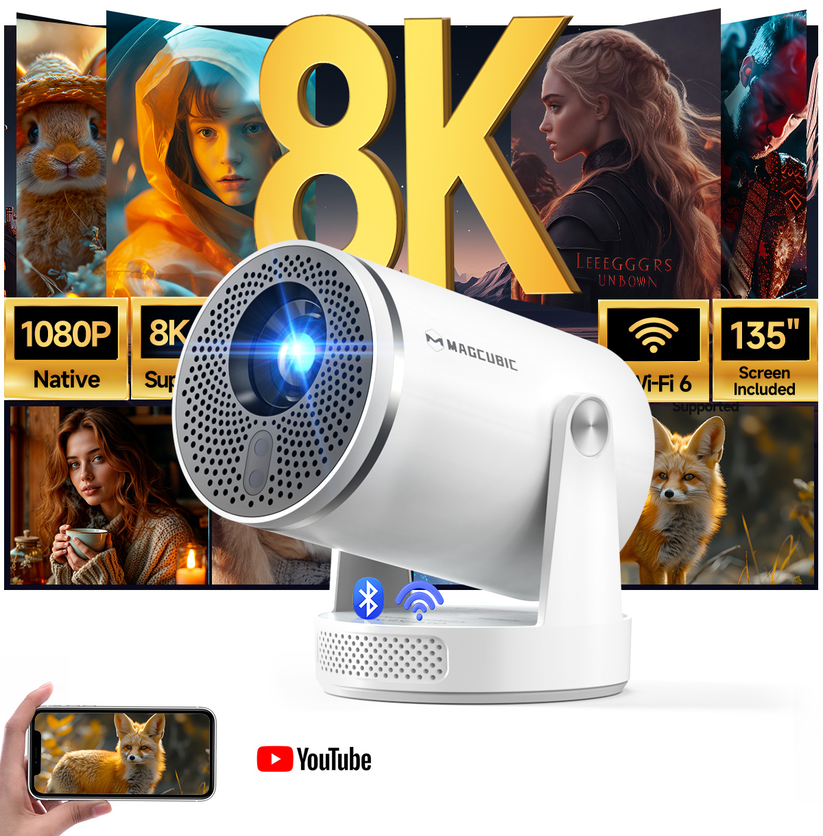 Home Improvement Videos - Magcubic Android 14 Yerel 1080P HY320Pro