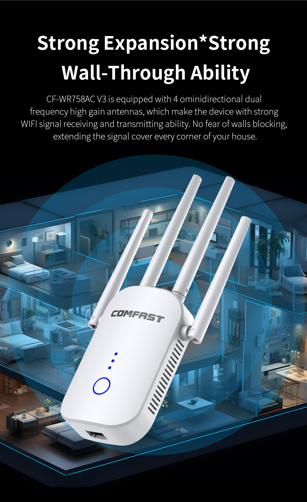 COMFAST AC1200 Çift Bantlı WiF - Home Improvement Network incelemesi ve fiyatı